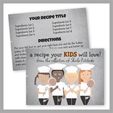 Kids child-friendly cooking cookbook recipe Invitations