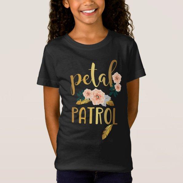 Kids Flower Girl Bridesmaid Petal Patrol T-Shirt