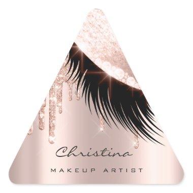 Kiss Lips Makeup Artist Glitter Lashe Sparkly Blog Triangle Sticker