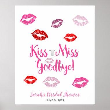 kiss the miss goodbye bridal shower game guestbook