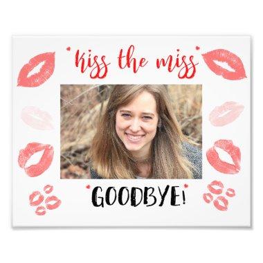 Kiss the Miss Goodbye Bridal Shower Gift Frame Photo Print