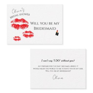 Kiss the miss goodbye bridesmaid proposal note
