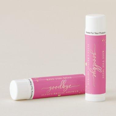 Kiss The Miss Goodbye Hot Pink Gold Lip Balm