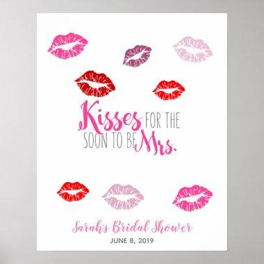 kisses for soon to be bridal shower game guestbook