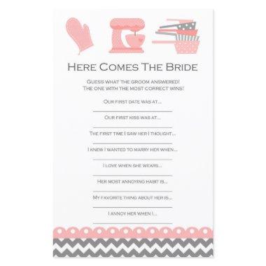 Kitchen Bridal Shower Game PRINTED