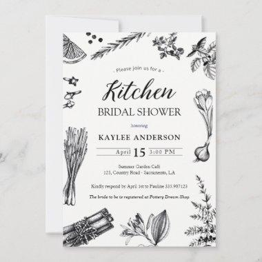 Kitchen Bridal Shower herbs spices invitation Invitations