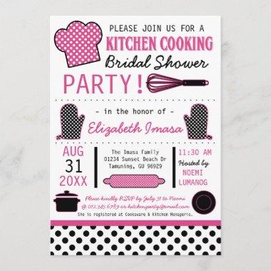 Kitchen Cooking Bridal Shower Party Invitations