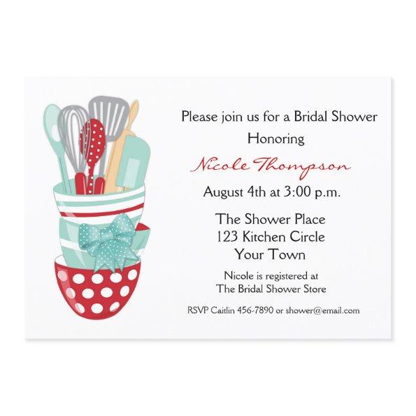 Kitchen Tools Bridal Shower Invitations