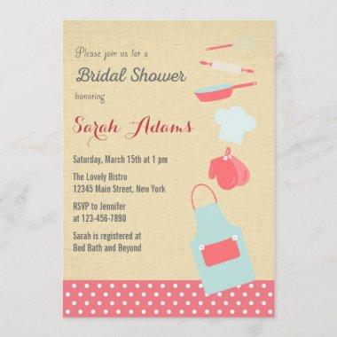 Kitchen Tools Bridal Shower Invitations