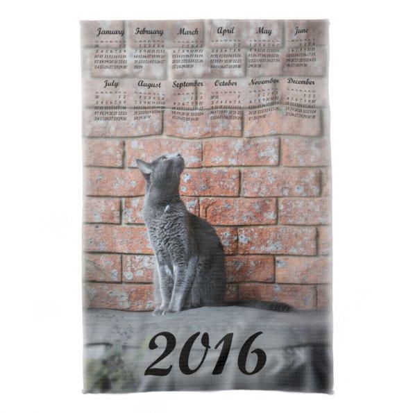 kitchen towel calendar 2016