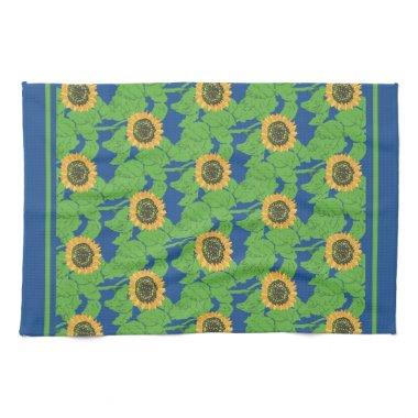 Kitchen Towel or Tea Towel - Golden Sunflowers