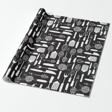 Kitchen Utensil Pattern Wrapping Paper