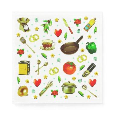 Kitchen Wedding Shower Napkins