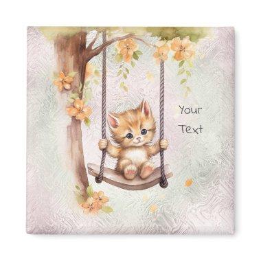Kitten on a Swing Magnet