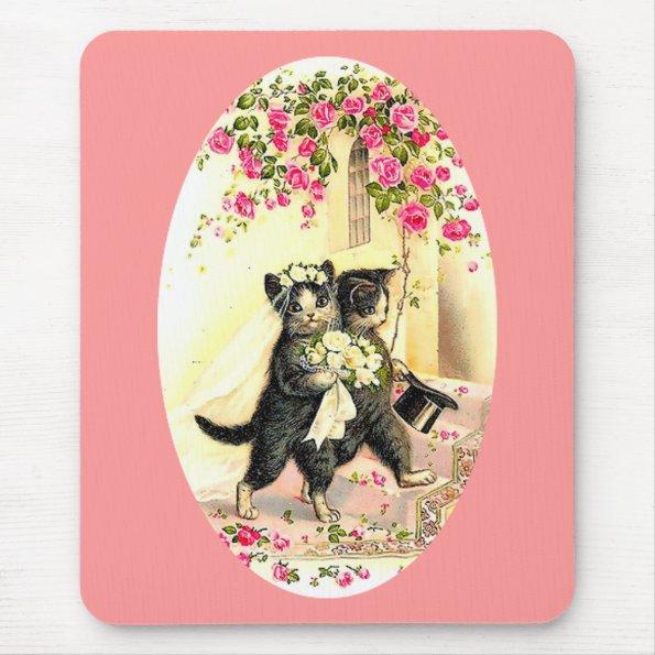 Kitty Cat Wedding Mouse Pad
