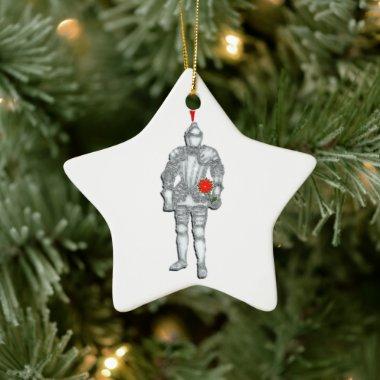 Knight in Shining Armor Ceramic Ornament