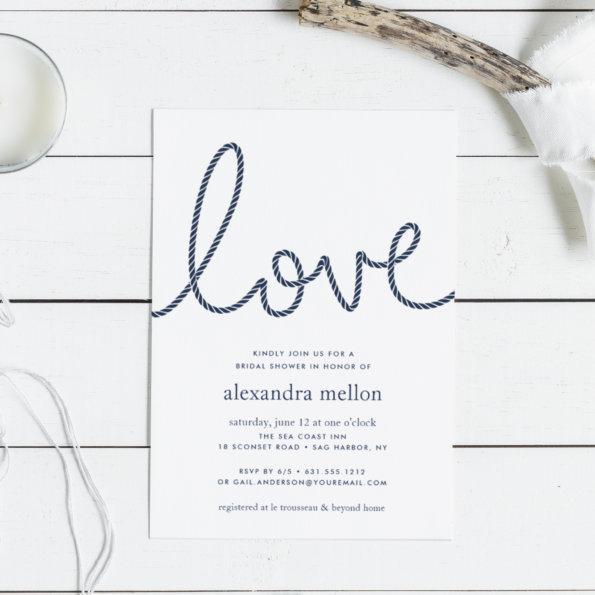 Knotted Love Bridal Shower Invitations