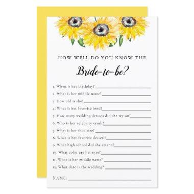 know the bride  Game Sunflower