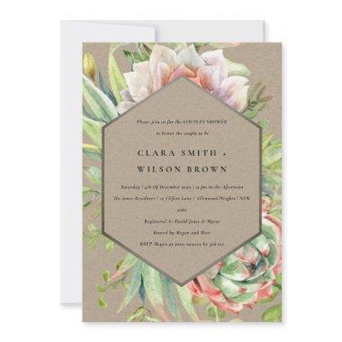 KRAFT DESERT SUCCULENT CACTI FOLIAGE COUPLE SHOWER