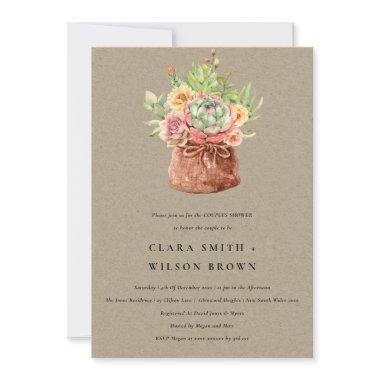 KRAFT DESERT SUCCULENT CACTI FOLIAGE COUPLE SHOWER