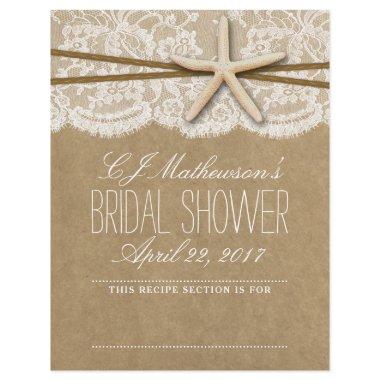 Kraft, Lace & Starfish Beach  Divider