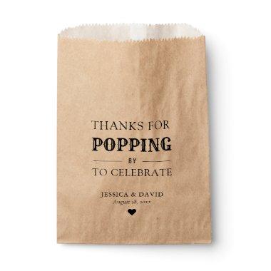 Kraft Paper Thanks for Popping by Popcorn Bags