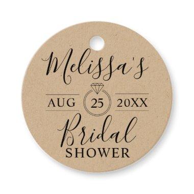 Kraft Rustic  Ring Thank You Favor Tags