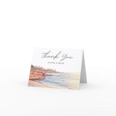 La Jolla Cove Sunset Blank Thank You