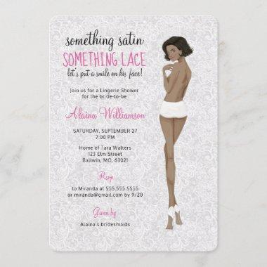 Lace Bride in Panties Lingerie Shower Invitations