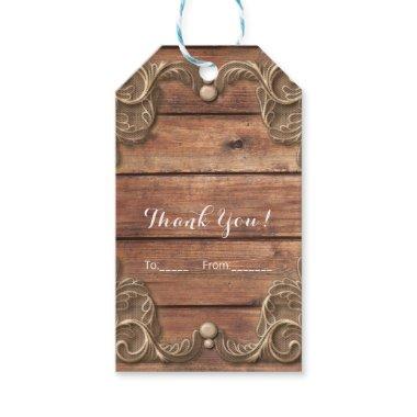 Lace Wood Rustic Vintage Western Elegant Wedding Gift Tags