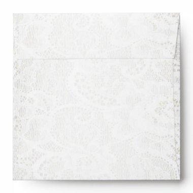 Lacy Lace Rustic Romance Square Envelope