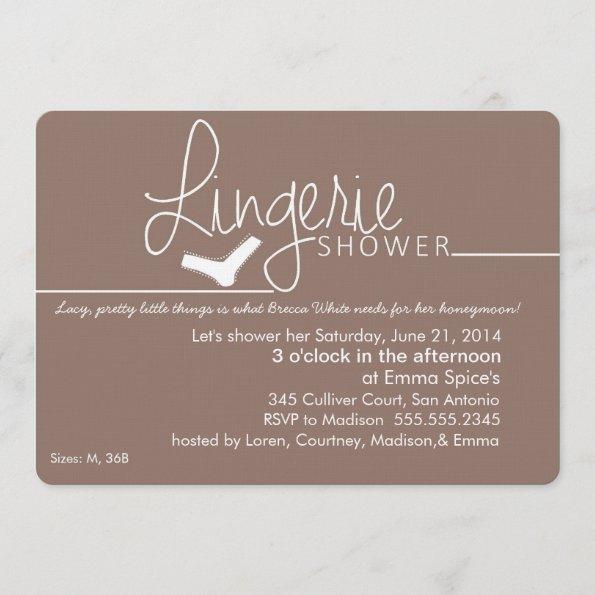 Lacy, Little Lingerie Shower Invitations