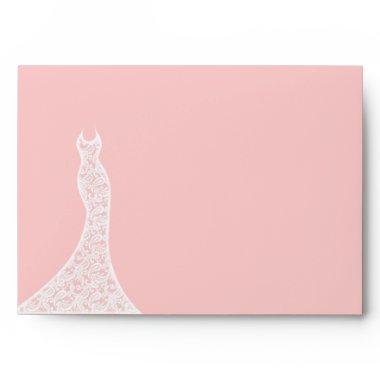 Lacy Pink Bridal Shower Envelope