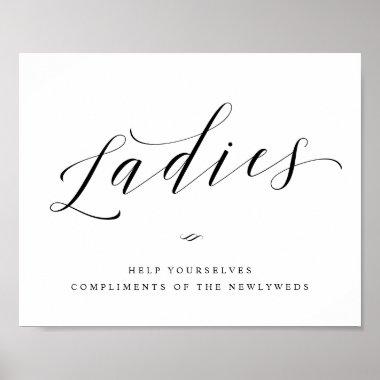 Ladies Favors Elegant Calligraphy Wedding Sign
