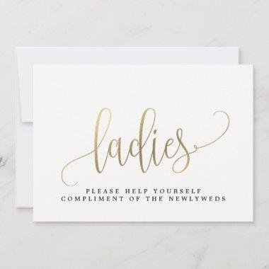 Ladies Wedding Bathroom Sign - Lovely Calligraphy