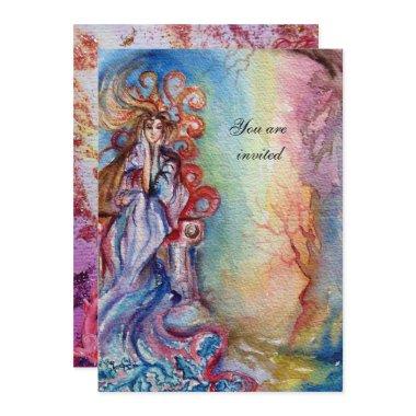 LADY OF LAKE 1, vibrant bright blue pink