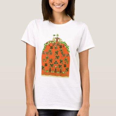 LADY ORANGE AND SHAMROCKS St. Patricks Day Party T-Shirt