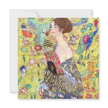 Lady with Fan by Gustav Klimt, Bridal Shower Invitations