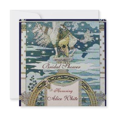LADY WITH UNICORN  PARTY Blue White
