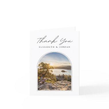Lake Tahoe Sunset Photo Blank Thank You