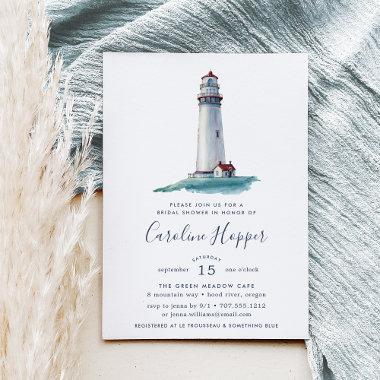 Landmark | Watercolor Lighthouse Bridal Shower Invitations
