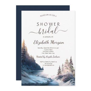 Landscape,Nature,Forest Bridal Shower Invitations