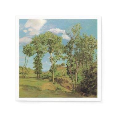 Landscape Paysage Frederic Bazille Impressionist Napkins