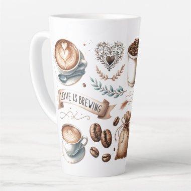 Large Coffee Cup Love Is Brewing