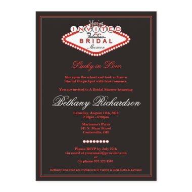 Las Vegas Bridal Shower Invitations