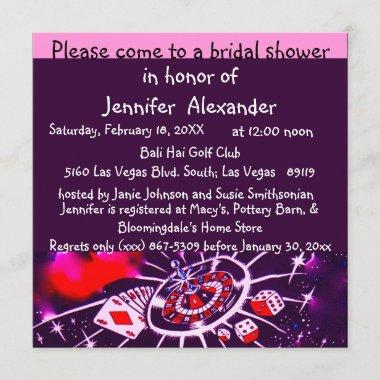Las Vegas Bridal Shower Invitations