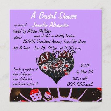 Las Vegas Bridal Shower Invitations