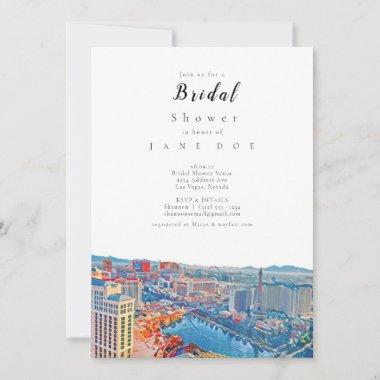Las Vegas Skyline Bridal Shower Invitations