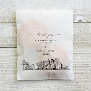 Las Vegas Skyline Wedding Thank You Favor Bags