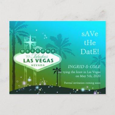 Las Vegas Strip Chic Wedding Save the Date Announcement PostInvitations